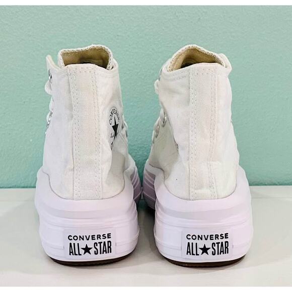 Women's Chuck Taylor All Star Move-Hi ‘White/Ivory [568498C] Sz 6 - Picture 5 of 7